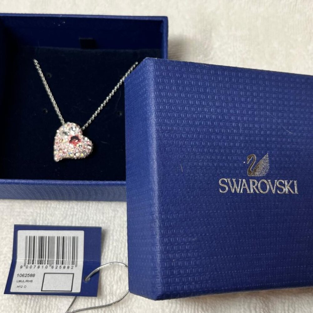 Swarovski Pink Floating Heart Pendant (item marked as sold, but still available)